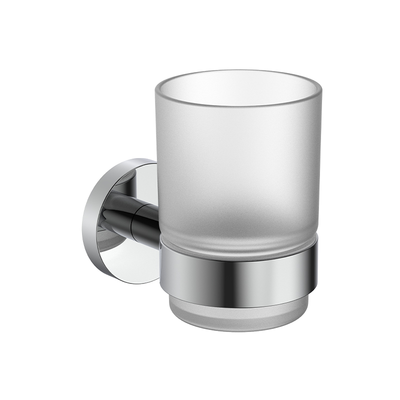 091051 Tutucu Metal ile Diş Fırında Cam Tumbler Banyo İçin Tek Tumbler Tutucu
