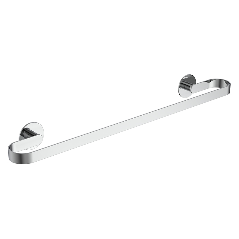 094045 60cm Modern Duvara Monte Yuvarlak Taban Krom Tek Havlu Rayı